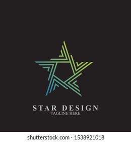 Abstract logo star design. Icon star vector template