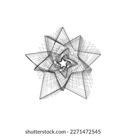 abstract logo stars line minimalist.