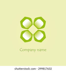 Abstract logo with stylized flower