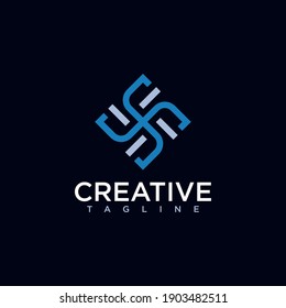 Abstract logo, with swirl concept design