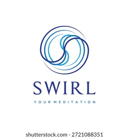 abstraktes Logo Swirl Design Konzept Illustration