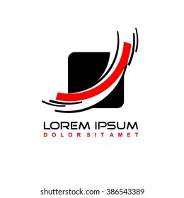 Abstract logo swirl elements for design