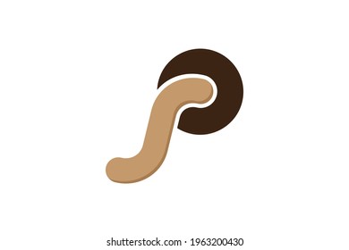 Abstract logo symbol letter S door handle for furniture, interior, real estate etc. Logo letter S. Vector illustration.