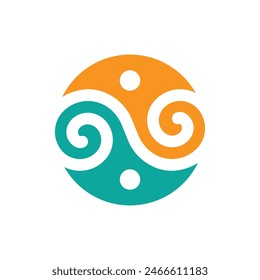Vector de símbolo de logotipo abstracto moderno