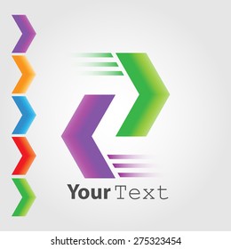 Abstract Logo template. Colored arrows