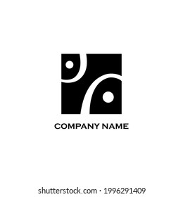 abstract logo template conceptualized from square box shape
