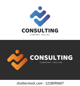 Abstract logo template. Consulting logo design.