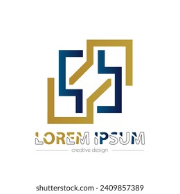 Abstract logo template. Corporate badge, brand. An element of identification of the company and staff. Flat style