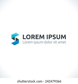 Abstract Logo template. Corporate icon, logotype. Brand, visualization. Vector abstract element for banner, business card, poster, corporate identity, presentation, app and web design.