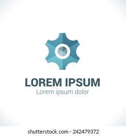 Abstract Logo template. Corporate icon, logotype. Brand visualization. Vector element for banner, business card, poster, corporate identity, presentation, app and web design.