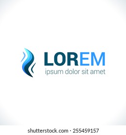Abstract Logo template. Corporate icon, logotype. Brand visualization. Vector element for banner, business card, poster, corporate identity, presentation, app and web design.