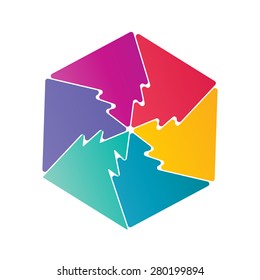 Abstract logo template. Corporate icon. Vector illustration.