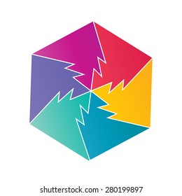 Abstract logo template. Corporate icon. Vector illustration.