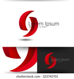 Abstract Logo template. Corporate icon such as logotype. Creative stock vector template. easy to use