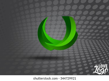 Abstract logo template. Corporate icon such as logotype. Creative stock vector template. Logo love edition