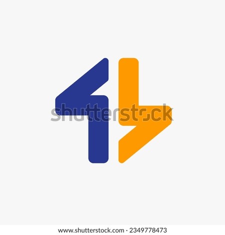 abstract logo template design form the number one