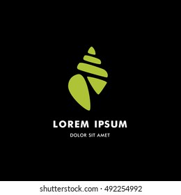 Abstract logo template design. Shape of natural shell