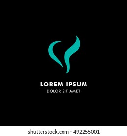 Abstract logo template design. Shape of natural shell