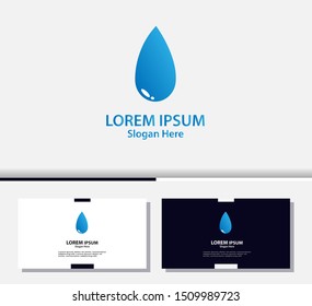 Abstract logo template design vector with water drop - illustration.EPS10