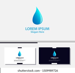 Abstract logo template design vector with water drop - illustration.EPS10