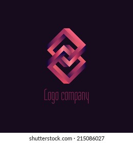 Abstract logo template element for identity business. Vector illustration