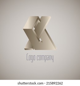 Abstract logo template element for identity business. Vector illustration