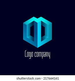Abstract logo template element for identity business. Vector illustration