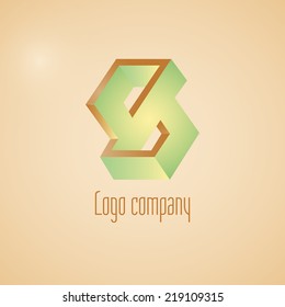 Abstract logo template element for identity business. Vector illustration