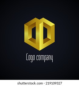 Abstract logo template element for identity business. Vector illustration