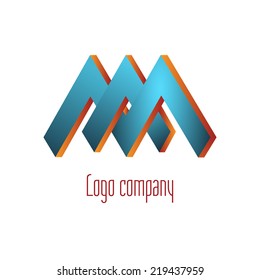 Abstract logo template element for identity business. Vector illustration