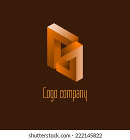 Abstract logo template element for identity business. Vector illustration