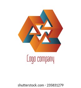 Abstract logo template element for identity business. Vector illustration