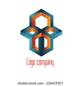 Abstract logo template element for identity business. Vector illustration
