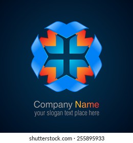 Abstract logo template element for identity business. Vector illustration
