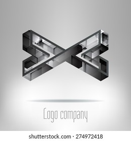 Abstract logo template element for identity business. Vector illustration