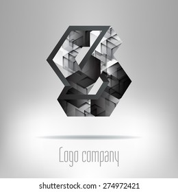 Abstract logo template element for identity business. Vector illustration