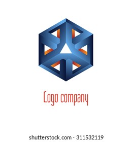 Abstract logo template element for identity business. Vector illustration