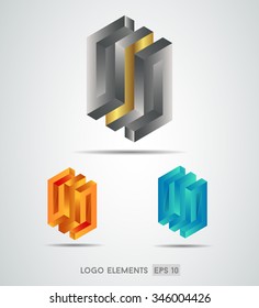 Abstract logo template element for identity business. Vector illustration