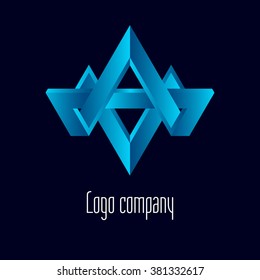 Abstract logo template element for identity business. Vector illustration