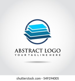 Abstract Logo Template. file manager logo design. Vector Illustrator Eps. 10