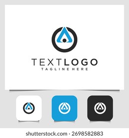 Abstract logo template with geometric shapes for modern brand identity