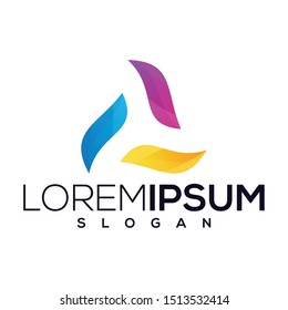 Abstract logo template, gradient color
