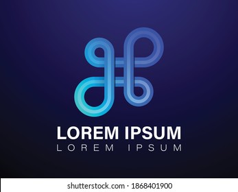 Abstract logo template gradient style Free Vector, Colorful logo design Premium Vector. logo abstract gradient colorful style Premium Vector.