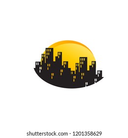 abstract logo template ,  icon  city  ,  vector graphic design illustrations