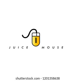 abstract logo template,   icon  juice    mouse , vector graphic design illustrations