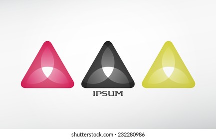 abstract logo template icons. graphic design elements. triangle symbol