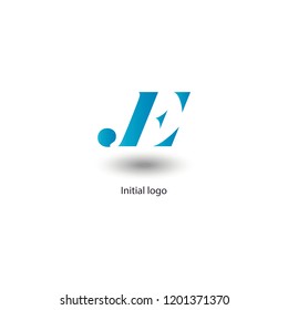abstract logo template  JE letter  vector illustration graphic design