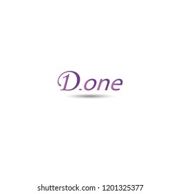 abstract logo template, letter D combination with number 1, text Done a combination of letters D and 1, vector illustration graphic design