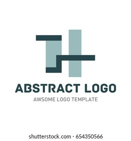 Abstract logo template. Letter h logo template