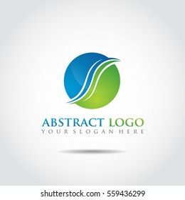 Abstract Logo Template. Letter S and circle. Vector Illustrator Eps.10